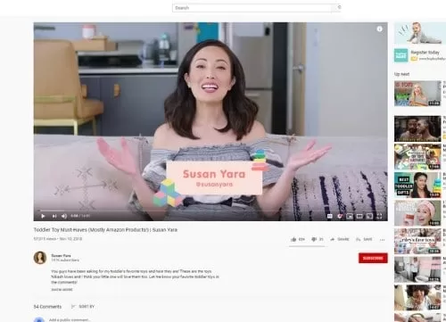 Example YouTube Amazon Influencer - Types of Amazon Influencers - Referazon