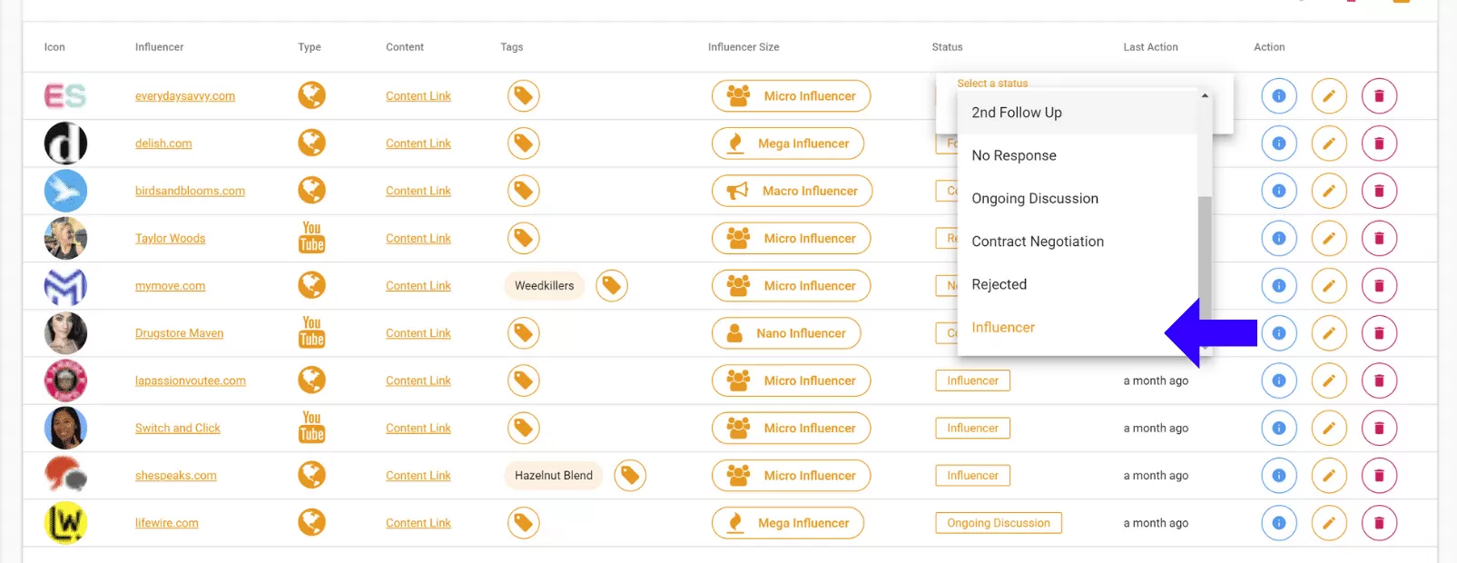 Step 17 - Set Status as Influencer - Referazon