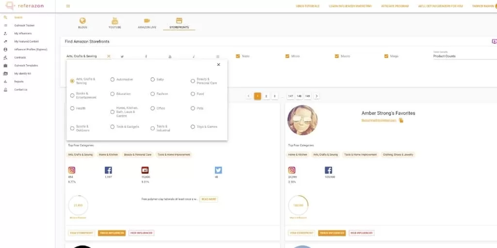How To Find Amazon Influencer Storefronts - Amazon Influencer Storefronts Everything You Need To Know - Referazon - Amazon Influencer Marketing Software