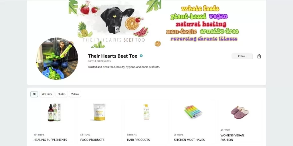 Their Hearts Beet Too Amazon Storefront Examples - Amazon Influencer Storefronts Everything You Need To Know - Referazon - Amazon Influencer Marketing Software