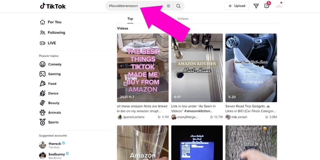 Step 1 - How To Find Amazon Influencer Storefronts on TikTok - How To Find Amazon Influencer Storefronts - Referazon - Amazon Influencer Marketing Software