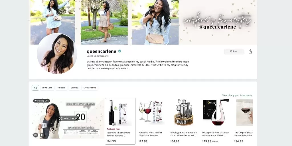 Step 6 - How To Find Amazon Influencer Storefronts on TikTok - How To Find Amazon Influencer Storefronts - Referazon - Amazon Influencer Marketing Software