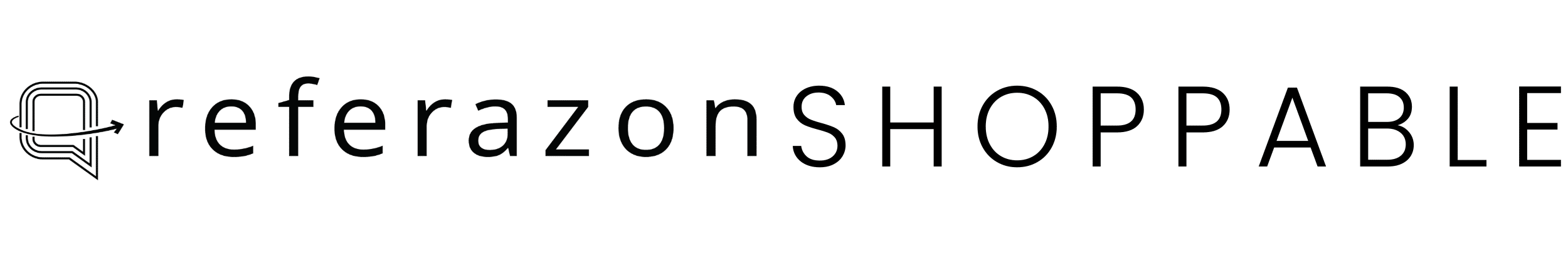 Black - Referazon Shoppable - Logo - Amazon Influencers - Amazon Influencer Search and CRM