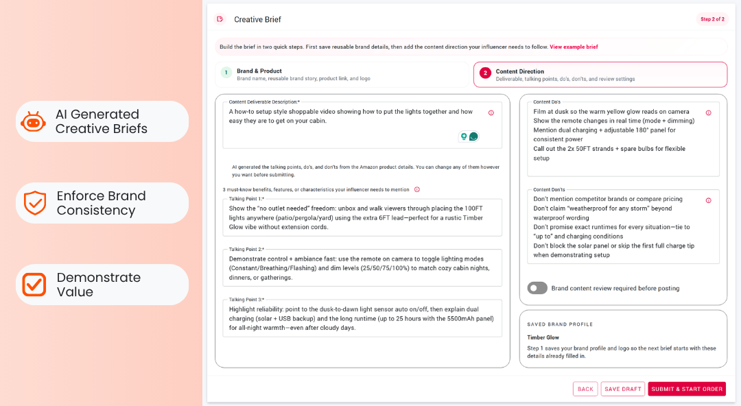 AI Creative Brief - Referazon Shoppable Features